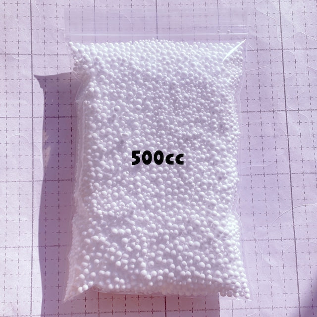 【500cc】ホワイトフォームビーズ 白 発泡ビーズ 1~5mm ミックス